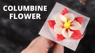 How to pipe buttercream Columbine flowers  Cake Decorating For Beginners 