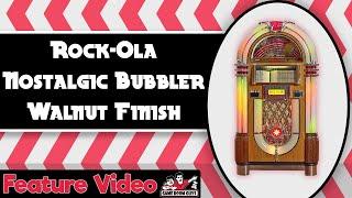 Rock-Ola Nostalgic Bubbler Jukebox in Walnut Finish  Game Room Guys