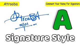 ️ Atrooba Name Signature Style Request Done