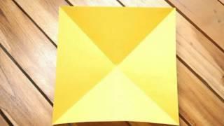 Как сделать из бумаги тюльпан-оригами.