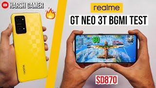 Realme GT Neo 3T Pubg Test Heating and Battery Test  SD870 