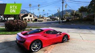 RTX ON  2020 Ferrari F8 Tributo   GTA V RAY TRACING 60FPS _REVIEW