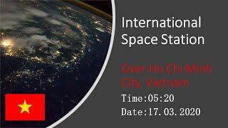 International Space Station ISS & Moon  Ho Chi Minh City  Vietnan   NASA