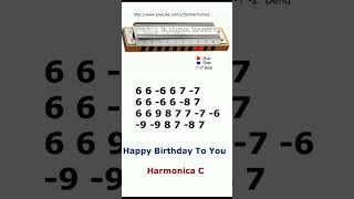 Happy Birthday to You. Diatonic Harmonica C + tabs