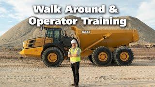 Walk Around and Learn How to Operate Bell Large Articulated Dump Trucks