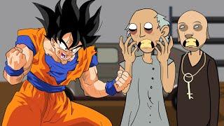 GRANNY THE HORROR GAME ANIMATION #17  GOKU Vs Scary Granny Grandpa