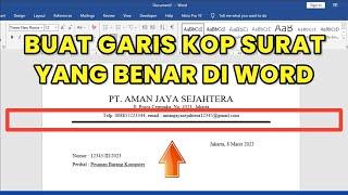 Cara Buat Garis Kop Surat di Word