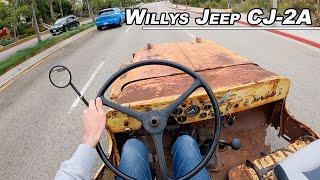 1948 Willys Jeep CJ-2A - Rusted Through Death Machine POV Binaural Audio