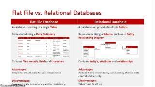 Flat File vs Relational Database Models