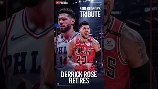 Paul George Pays Tribute to Derrick Rose After Retirement#nba #basketballplayer #sportsnews