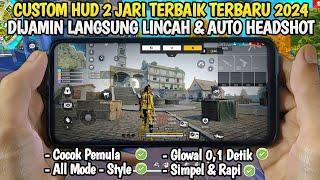 100% HEADSHOT & LINCAH‼️CUSTOM HUD 2 JARI TERBARU 2024CUSTOM HUD 2 JARI TERBAIK - GARENA FREE FIRE