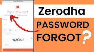 How to Recover Password in Zerodha Kite  Forgot User ID & Password in Zerodha Kite?