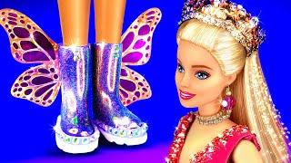 12 DIY Doll Shoes  How to make Barbie Shoes Miniature Boots and High-heels