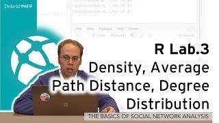 R Lab.3- Density Average Path Distance Degree DistributionA Social Network Lab in R for Beginners