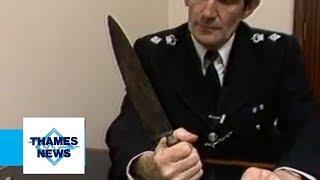 Knife Crime in London 1980s  Thames News Archive Footage