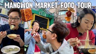 top 6 places at mangwon market  korean food tour in seoul