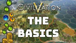 Civilization 5 Tutorial - The Basics Guide Tips 4 New Players  Food Production Gold and Science