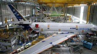 Мегазаводы. Airbus A380 Аэробус А380. Самый большой пассажирский самолёт.