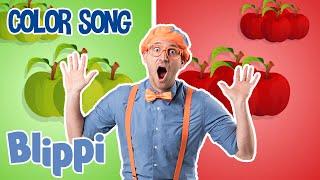 Learn with BLIPPI - Color Song  Learn About Colors  Kids Songs & Nursery Rhymes  Baby Videos