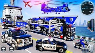 US City Police Car Transporter Driving - Police Trailer Truck Driver Simulator 3D - Android GamePlay