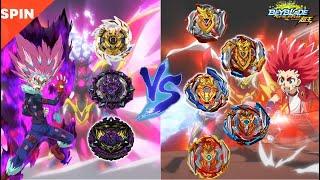 Beyblade Burst Sparking 【ALL Lucifer VS ALL Achilles】relay battle 베이블레이드 버스트 슈퍼킹 올 루시퍼 VS 올 아킬레스 릴레이