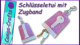 #119 – Schlüsseletui mit Zugband nähen DIY key case with strape to pull sewing