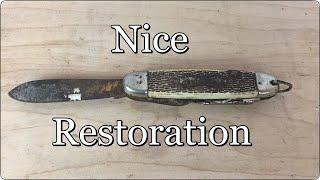 Folding Knife Restoration  Pocket Knife Restoration  COMPLETE RESTORATION