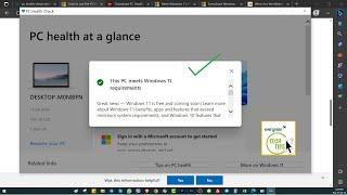 Tutorial On How To Check Windows 11 eligibility On Current Windows 10 PC or Laptop