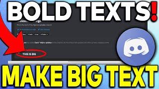 How To Write Bigger Text On Discord  Make Bigger and Bolder Texts 2023