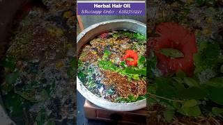 கருமையான அடர்த்தியான முடி வளர 22 மூலிகை சேர்த்த மூலிகை எண்ணெய்   herbal hair oil 6382788221 #shorts