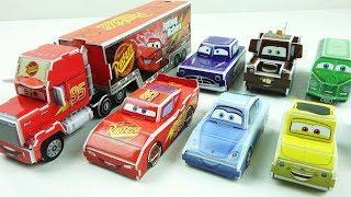 Lets make Disney Cars McQueen and Mack Truck with Paper  ToytubeTV
