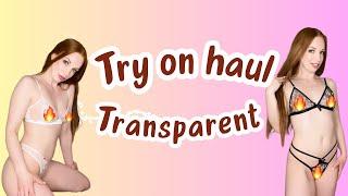 Transparent lingerie Try on haul