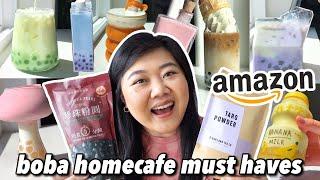 MY FAVORITE PRODUCTS TO MAKE BOBA AT HOME Ingredients Glassware Bottles + more from AMAZON