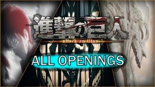 ATTACK ON TITAN ALL OPENINGS 1-9 ULTRA HD  АТАКА ТИТАНОВ ВСЕ ОПЕНИНГИ 1-9 HD Shingeki no kyojin