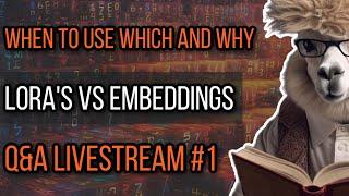 LoRA Q&A with Oobabooga Embeddings or Finetuning?