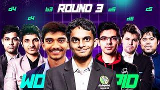 Fide World Cup Round 3  Gukesh Vidit Nihal Carlsen Hikaru Arjun Pragg in Action