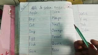 class-prep Apple to zebra spellings