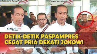 Jokowi Sampai Terdorong Detik-detik Paspampres Adang Pria Terobos Hampiri Presiden di Konawe