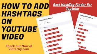 how to add hashtags on youtube video  hashtag finder for youtube