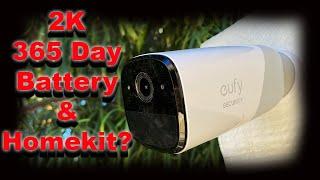 EUFYCAM 2 PRO REVIEW AND INSTALL - APPLE HOME KIT - 2K - WIRELESS - 365 DAY BATTERY