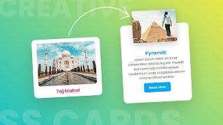 CSS Animated Responsive Cards Hover Effects  Html & CSS Only