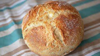 4 Ingredients No knead bread Everyone can make this homemade bread