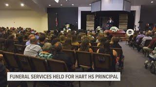 Hart community gathers for funeral of high school principal