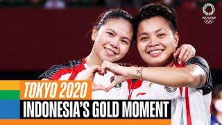   Indonesias gold medal moment at #Tokyo2020  Anthems