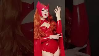 Latex Scarlet Witch Cosplay Reveal - #shorts