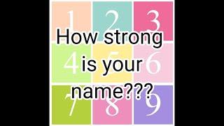 how strong is your name