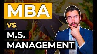 MBA vs Masters in Management - Which is BETTER??