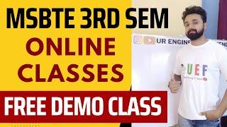 MSBTE Diploma 3rd Semester Online Course  Classes  Free Demo Class For All  MSBTE No.1 Course