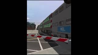 Metra trains race eachother  #youtubeshorts #train #trainz