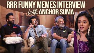 RRR Movie Team Reacting to Funny Memes - Interview with Suma  Ram Charan  NTR  Gulte.com